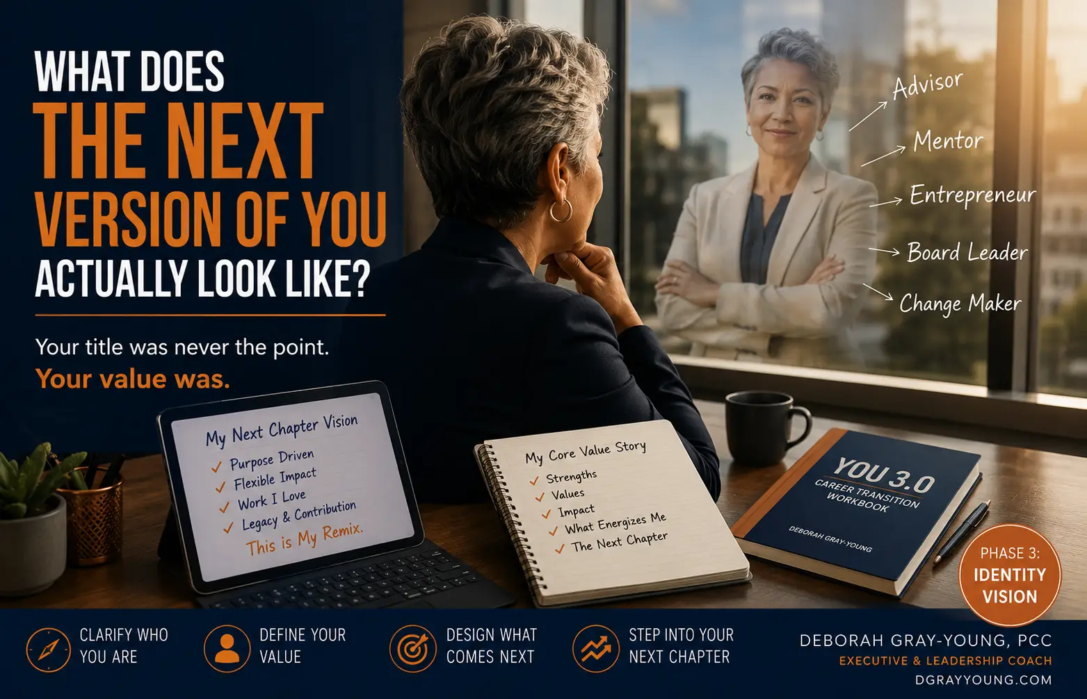 Deborah Gray-Young executive coach helping professionals define next version of yourself career transition